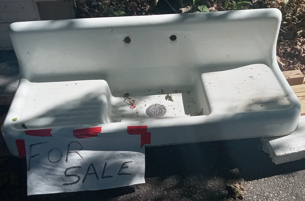 Vintage Cast Iron Farmhouse Sink
