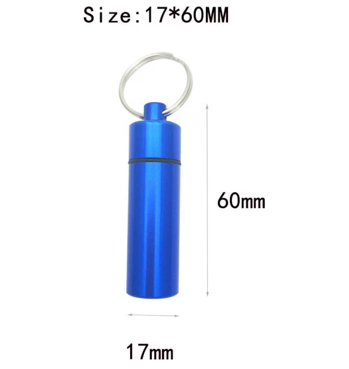 4 Packs Aluminum Pill Box Case Mini Portable Keychain Holder and - photo 2