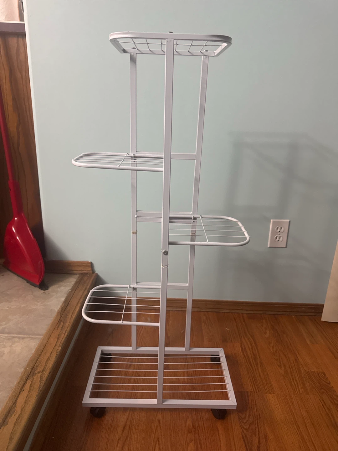 White Metal Tiered Plant Stand - photo 2