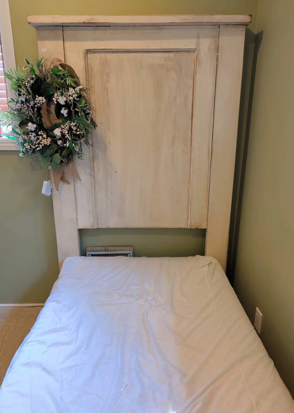 Rustic Repurposed Door Twin Bed Frame - photo 3