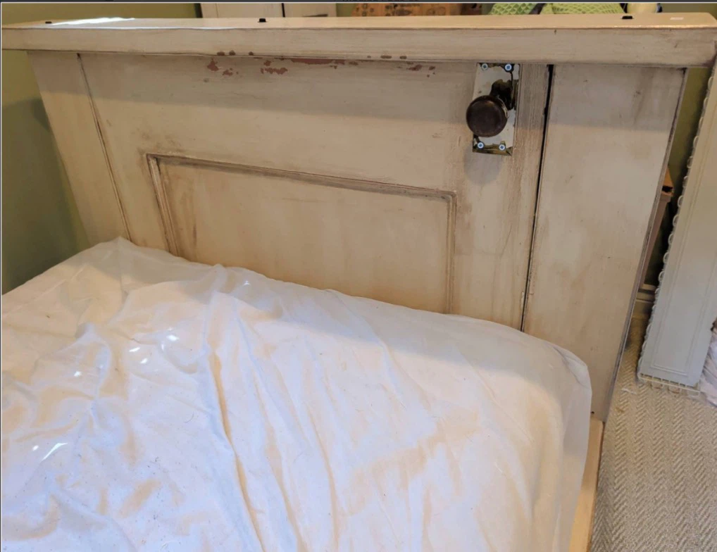 Rustic Repurposed Door Twin Bed Frame - photo 4