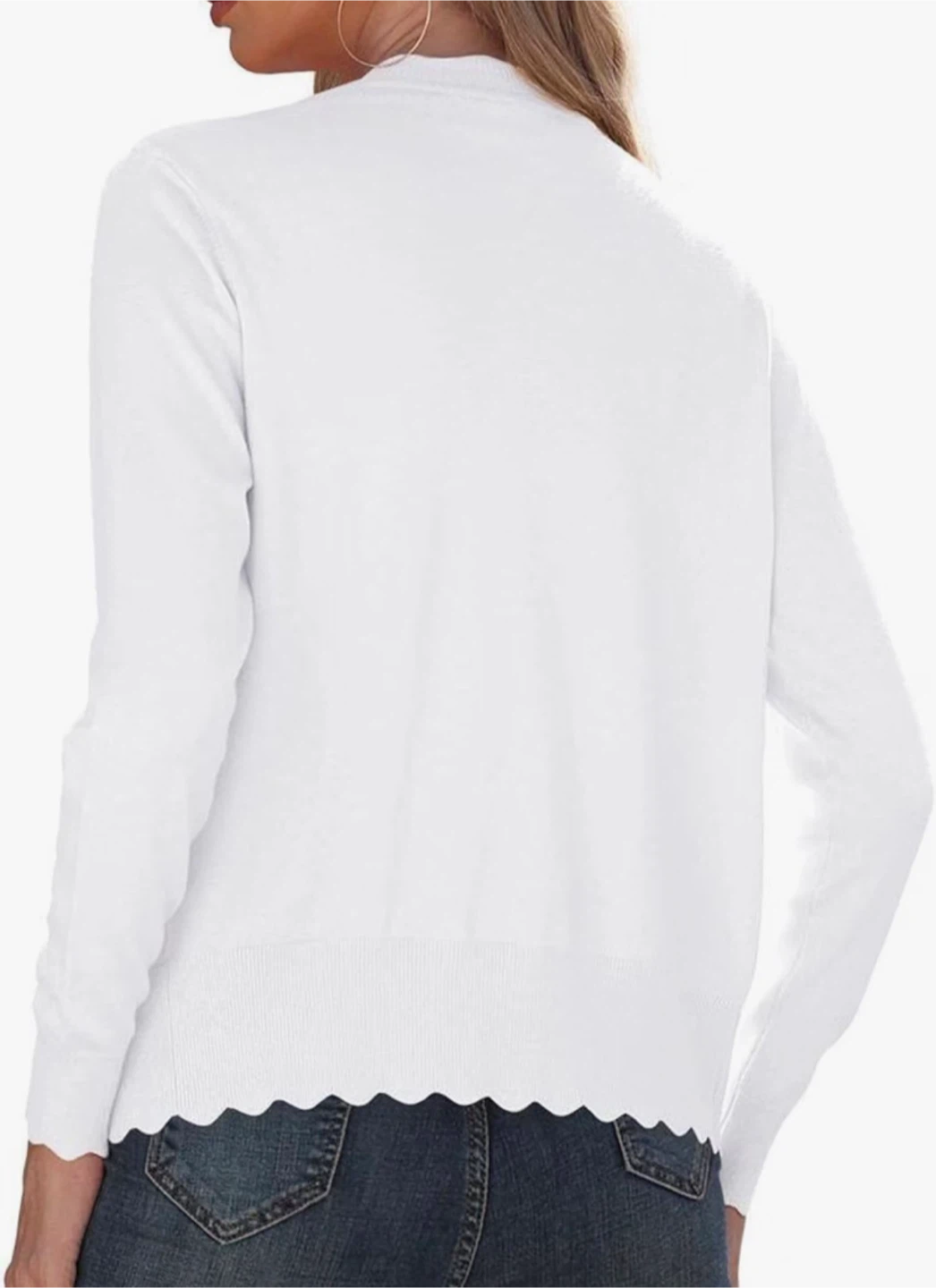 GRECERELLE Women's V-Neck Cardigan Sweater Lightweight - photo 3