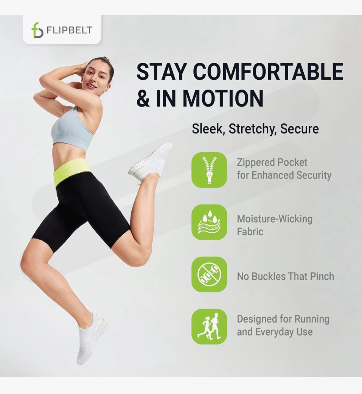 FlipBelt Running Pack Fitness and Running Fanny Pack Women Men - photo 4