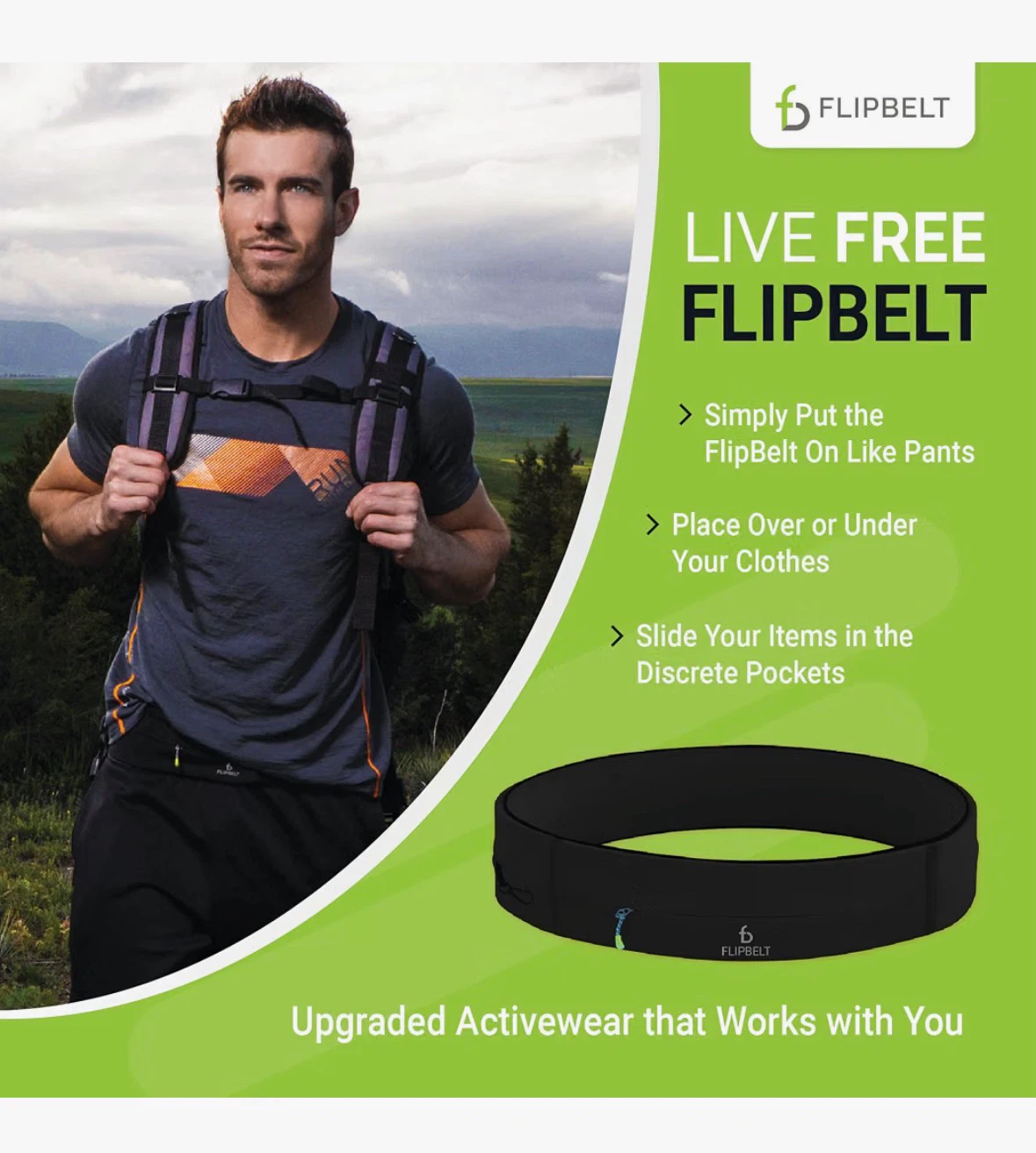 FlipBelt Running Pack Fitness and Running Fanny Pack Women Men - photo 5