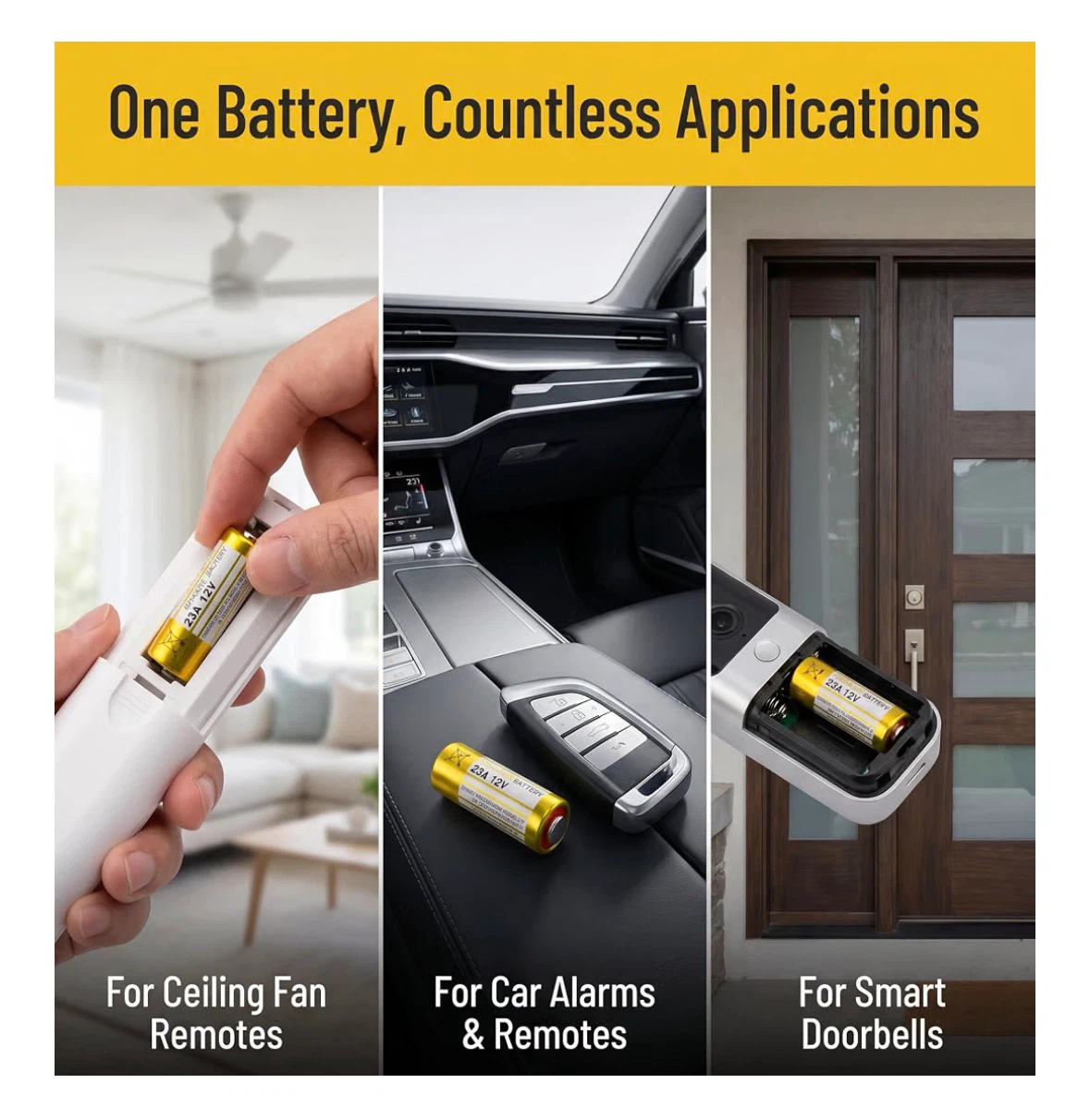 23A 12 Volt Battery A23 Battery- Long Lasting 23A 12V Batteries - photo 3