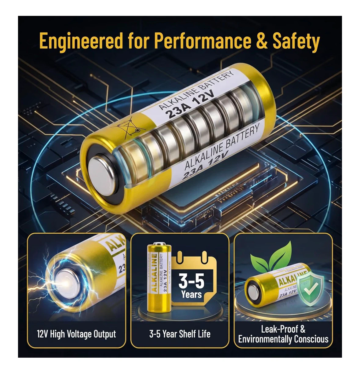 23A 12 Volt Battery A23 Battery- Long Lasting 23A 12V Batteries - photo 4