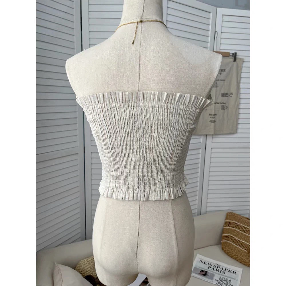 House of CB Beige Smocked Tube Top - photo 3