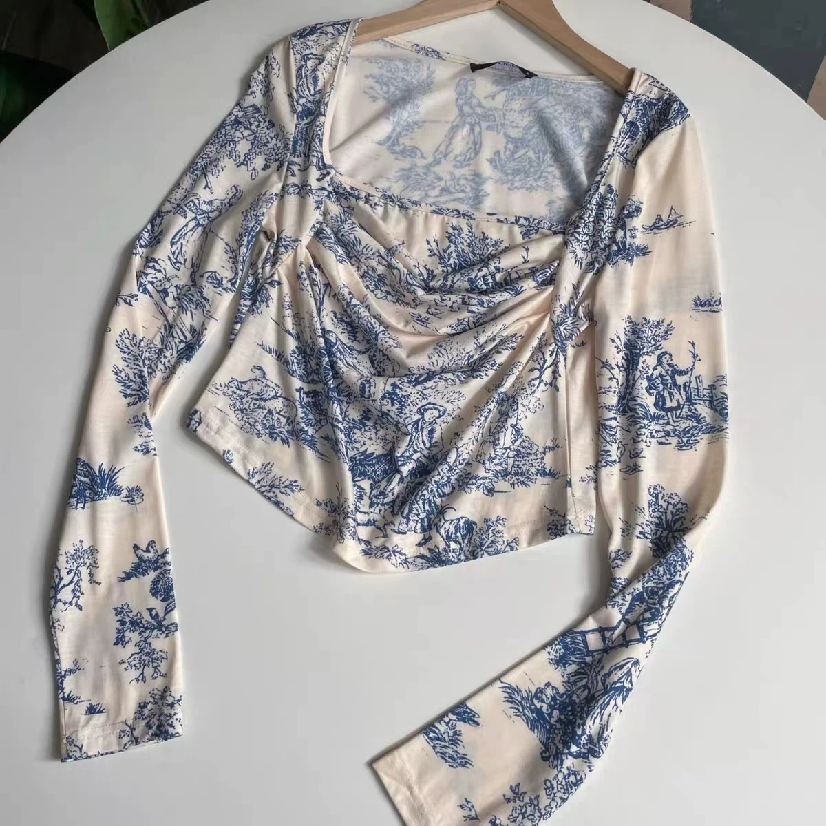 Toile de Jouy long sleeve top - photo 3