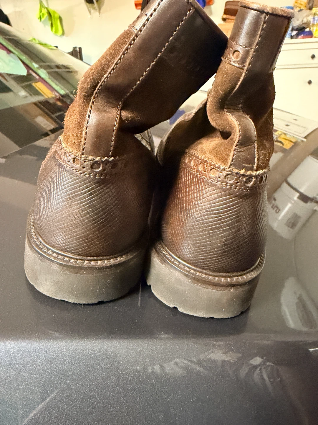 Magnanni made in Spain Brown Leather Brogue Boots - photo 4
