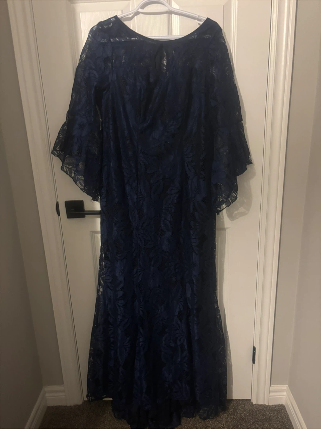 Navy Blue Lace Maxi Dress - photo 2