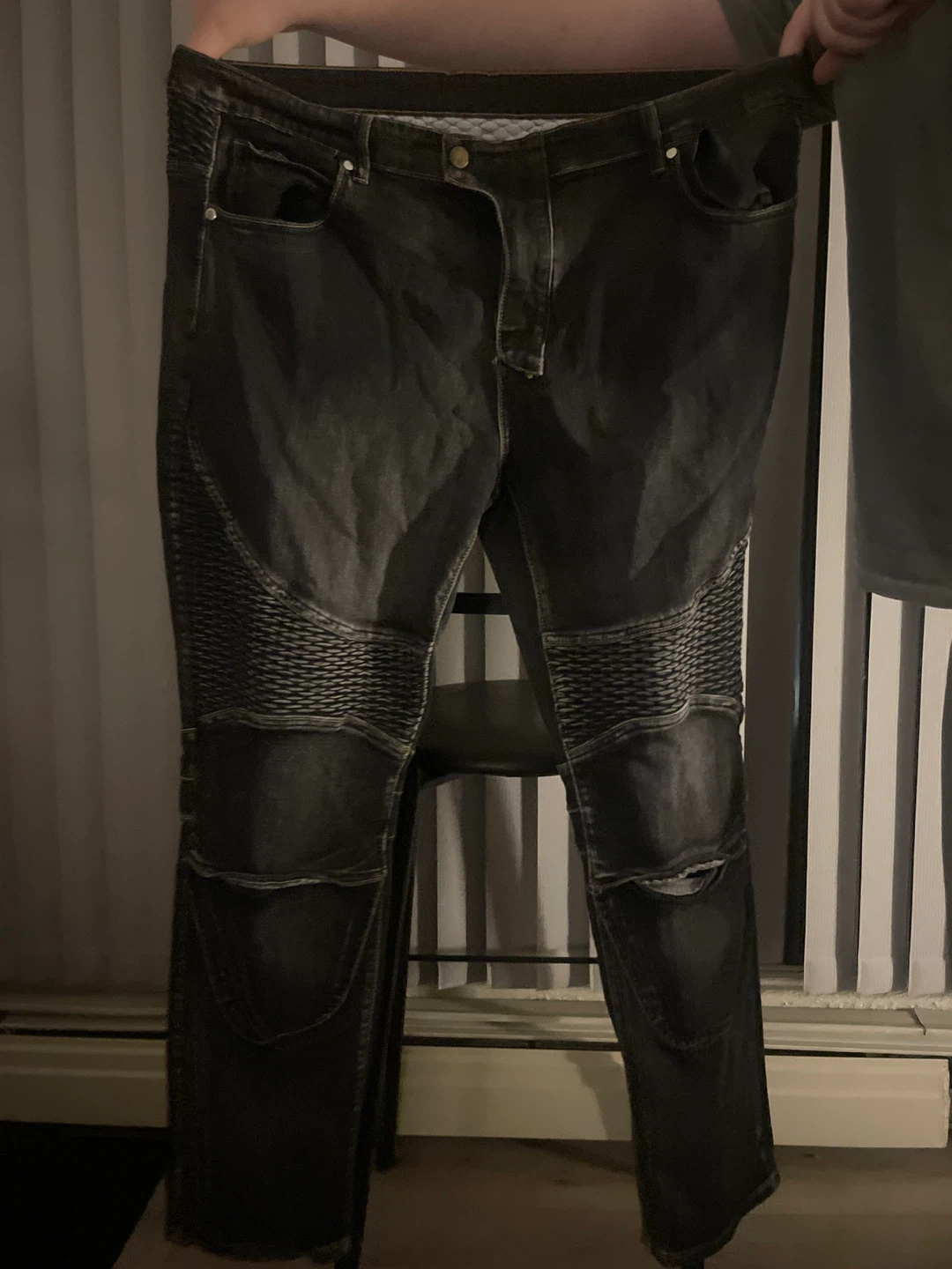 Black Biker Jeans Size 42
