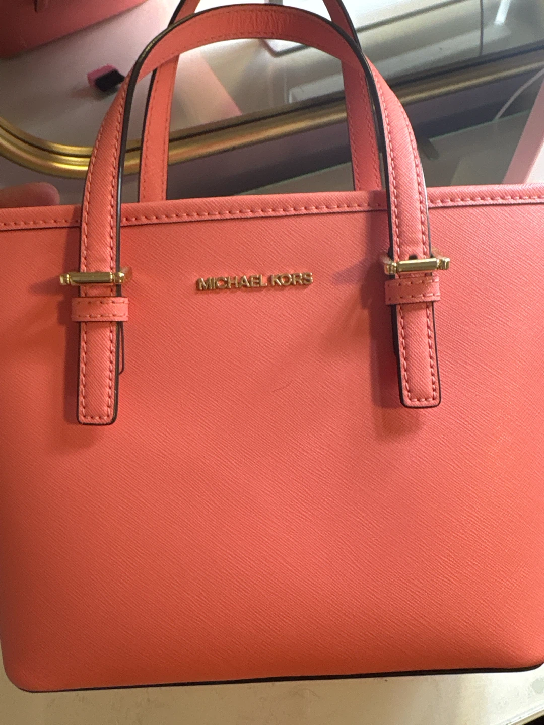 Michael Kors Pink Saffiano Leather Tote