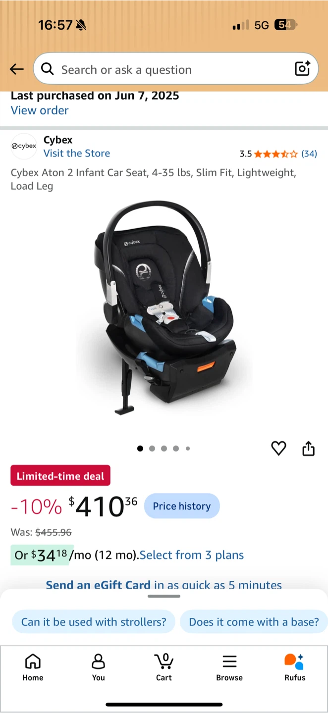 Cybex Aton 2 Infant Car Seat with Base - photo 2