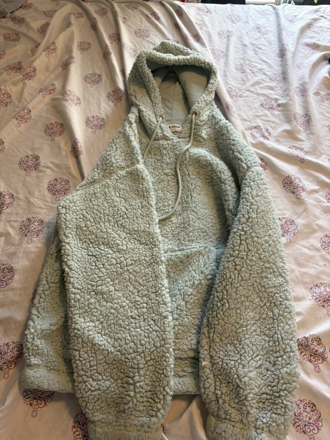 Weekend Edition Sherpa Hoodie - Light Blue