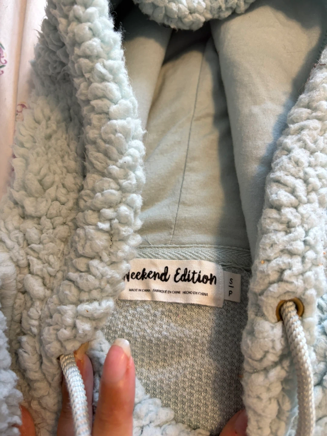Weekend Edition Sherpa Hoodie - Light Blue - photo 2