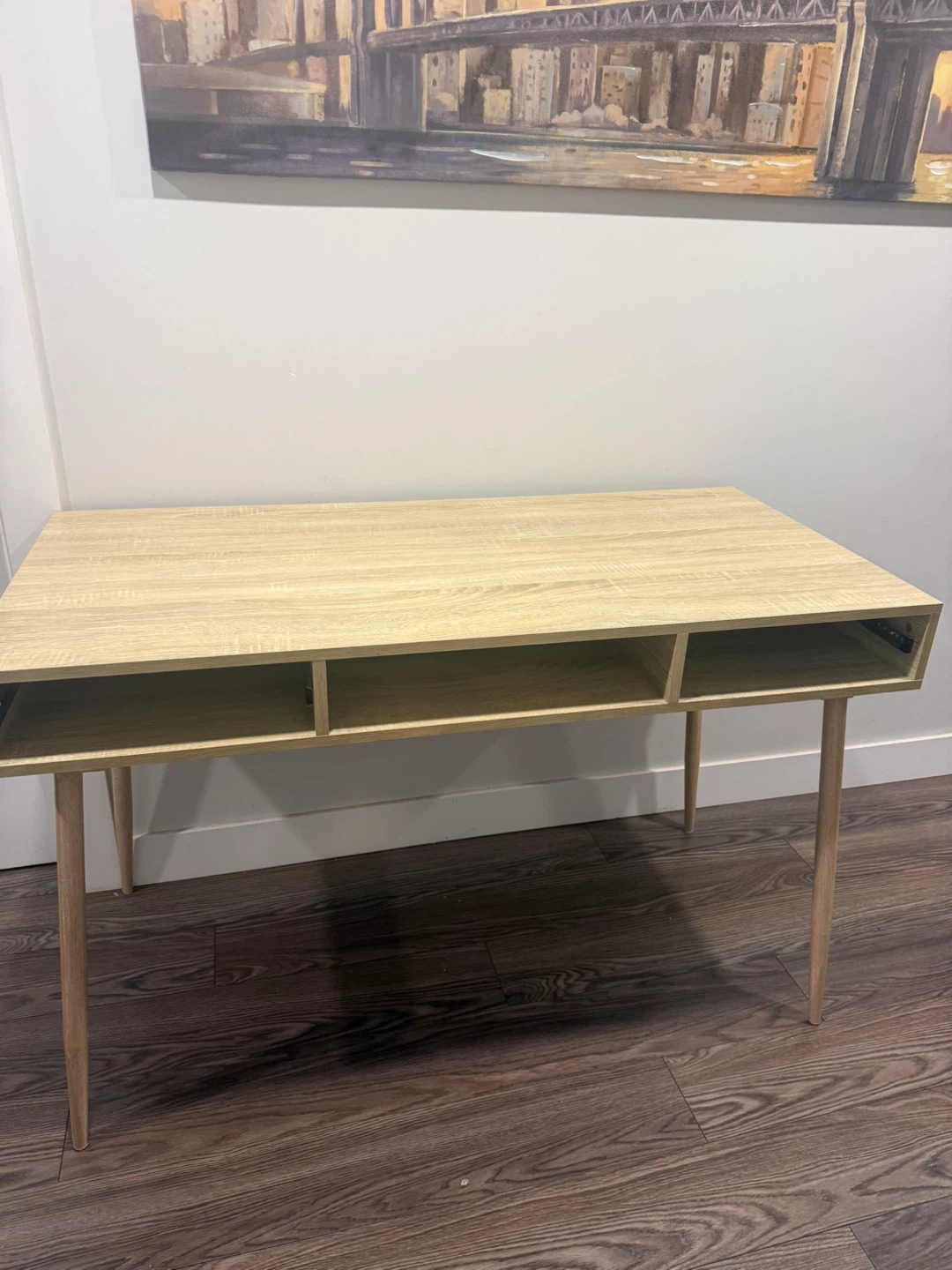 Light Wood Mid-Century Style Desk
