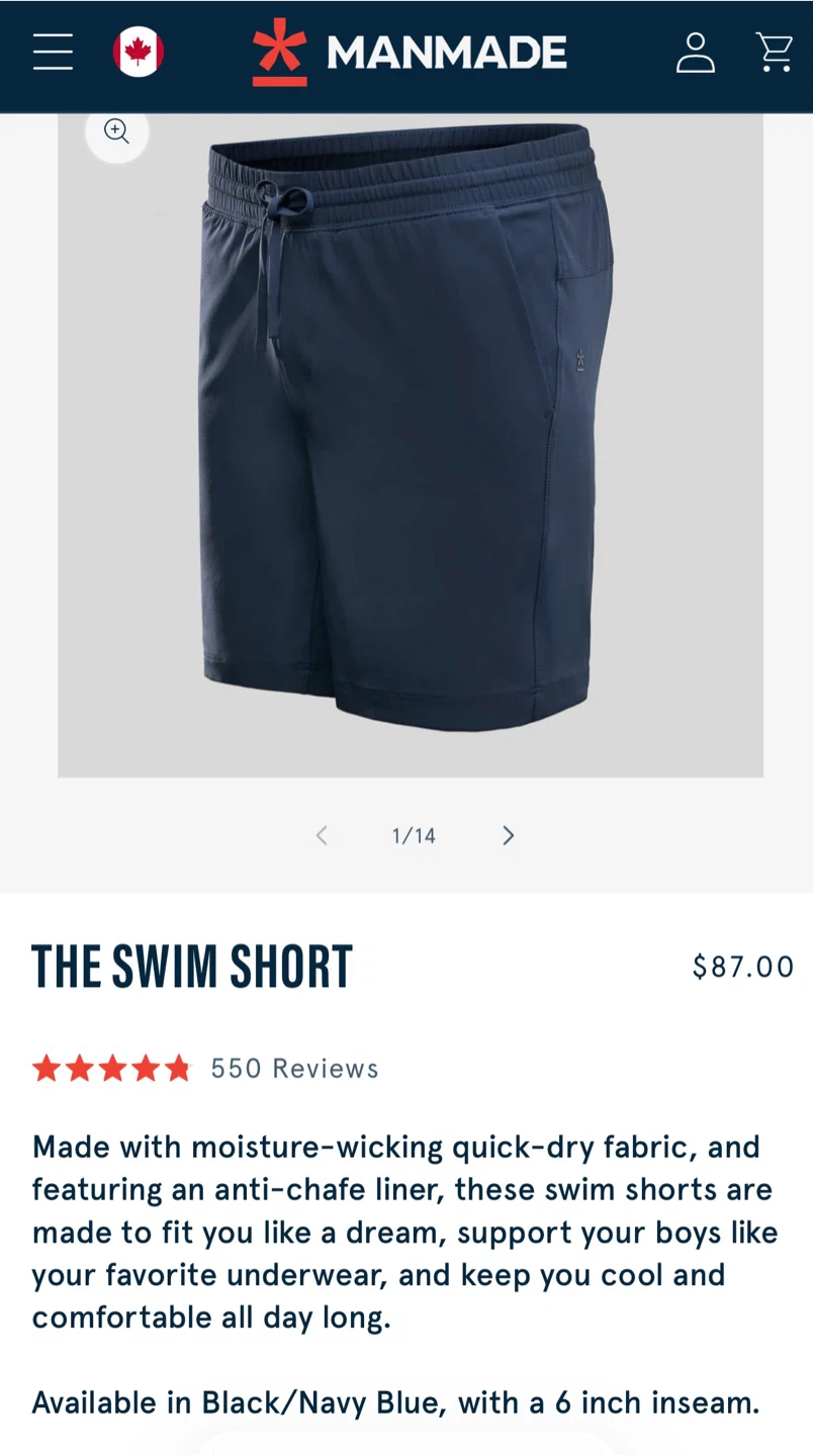 Manmade The Swim Short Navy - photo 2