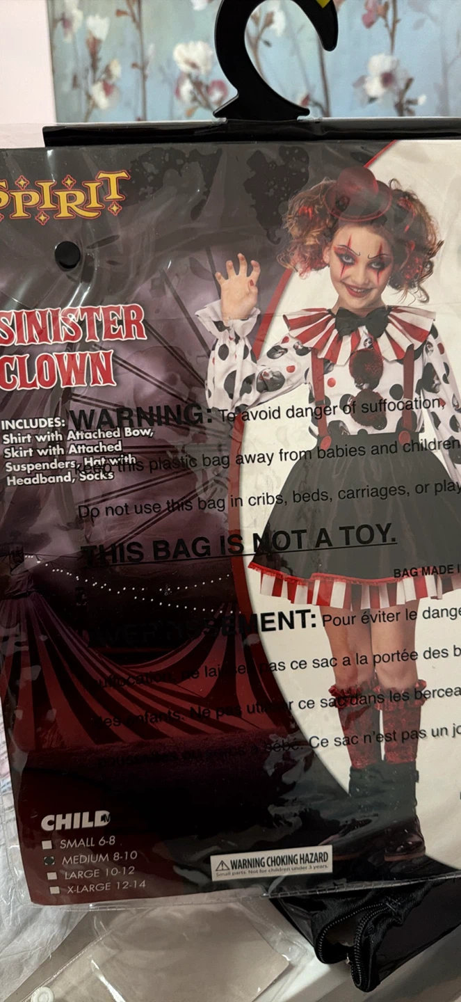 Spirit Halloween Sinister Clown Costume