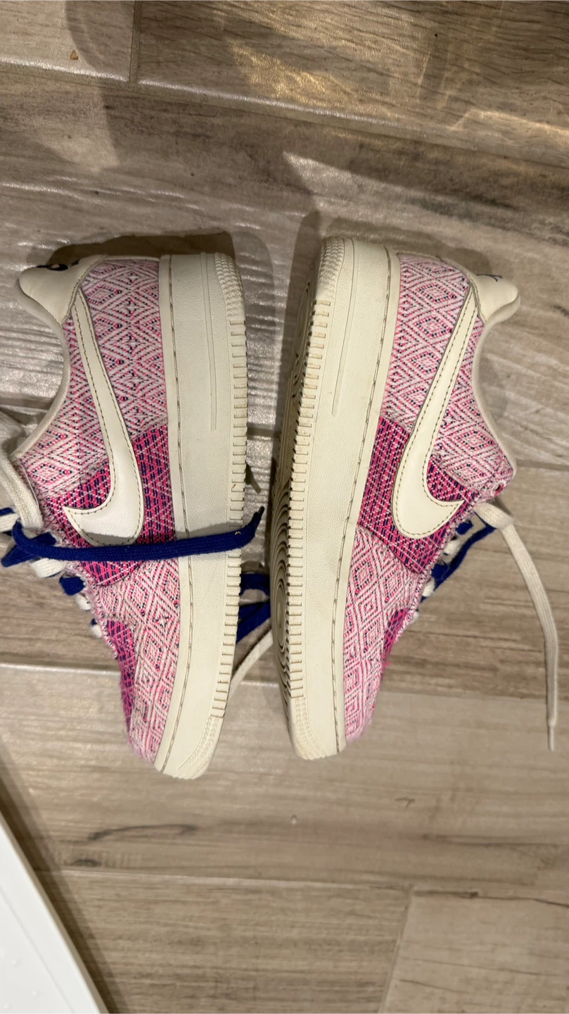 Nike Air Force 1 Pink/Blue Women's Sneakers - US 6.5 - photo 2