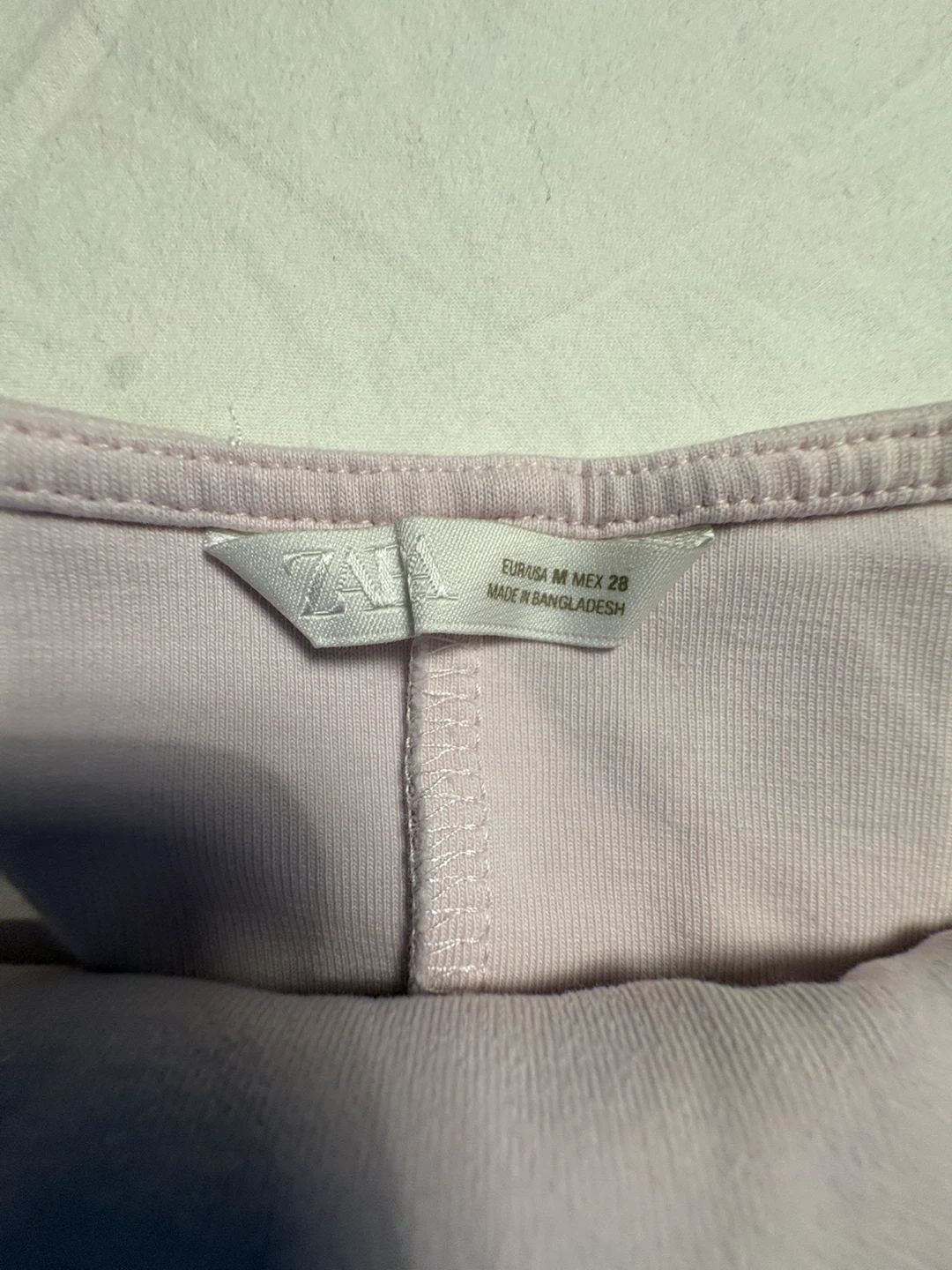 Zara Pale Pink Strapless Tube Top