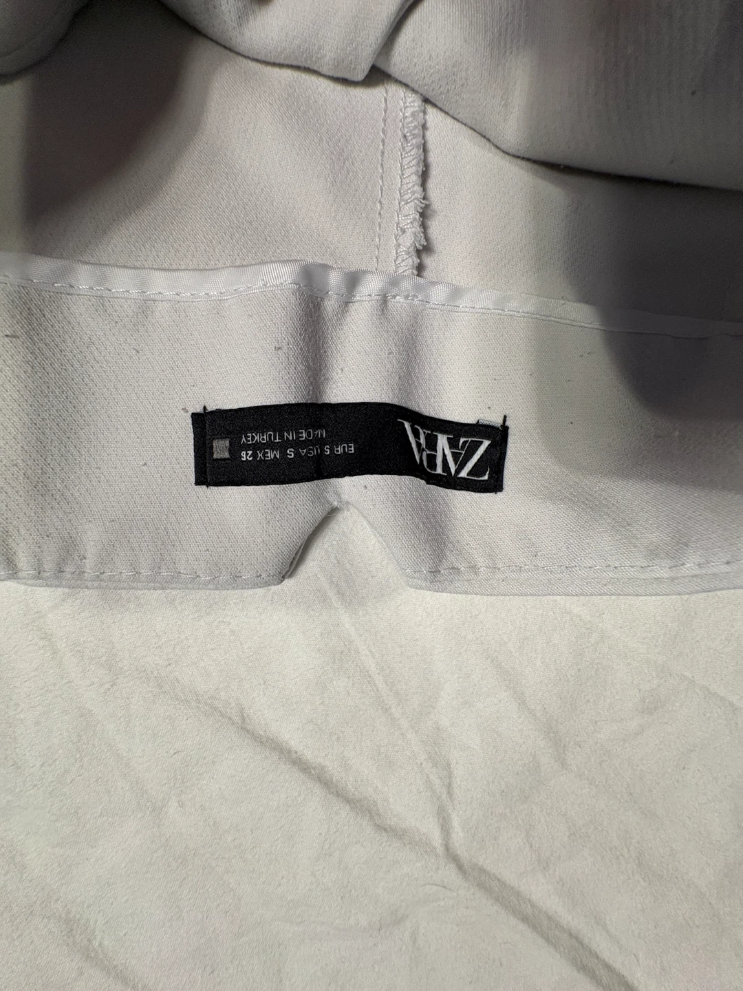 Zara white slim trousers - photo 3