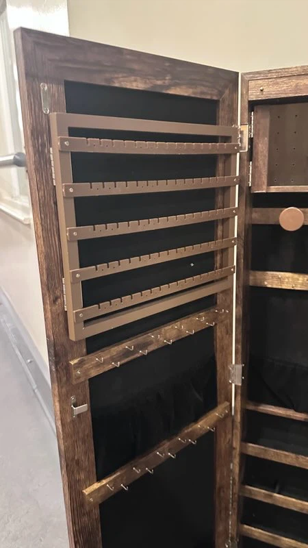 Wall-Mounted Rustic Wooden Jewellery Cabinet - photo 4