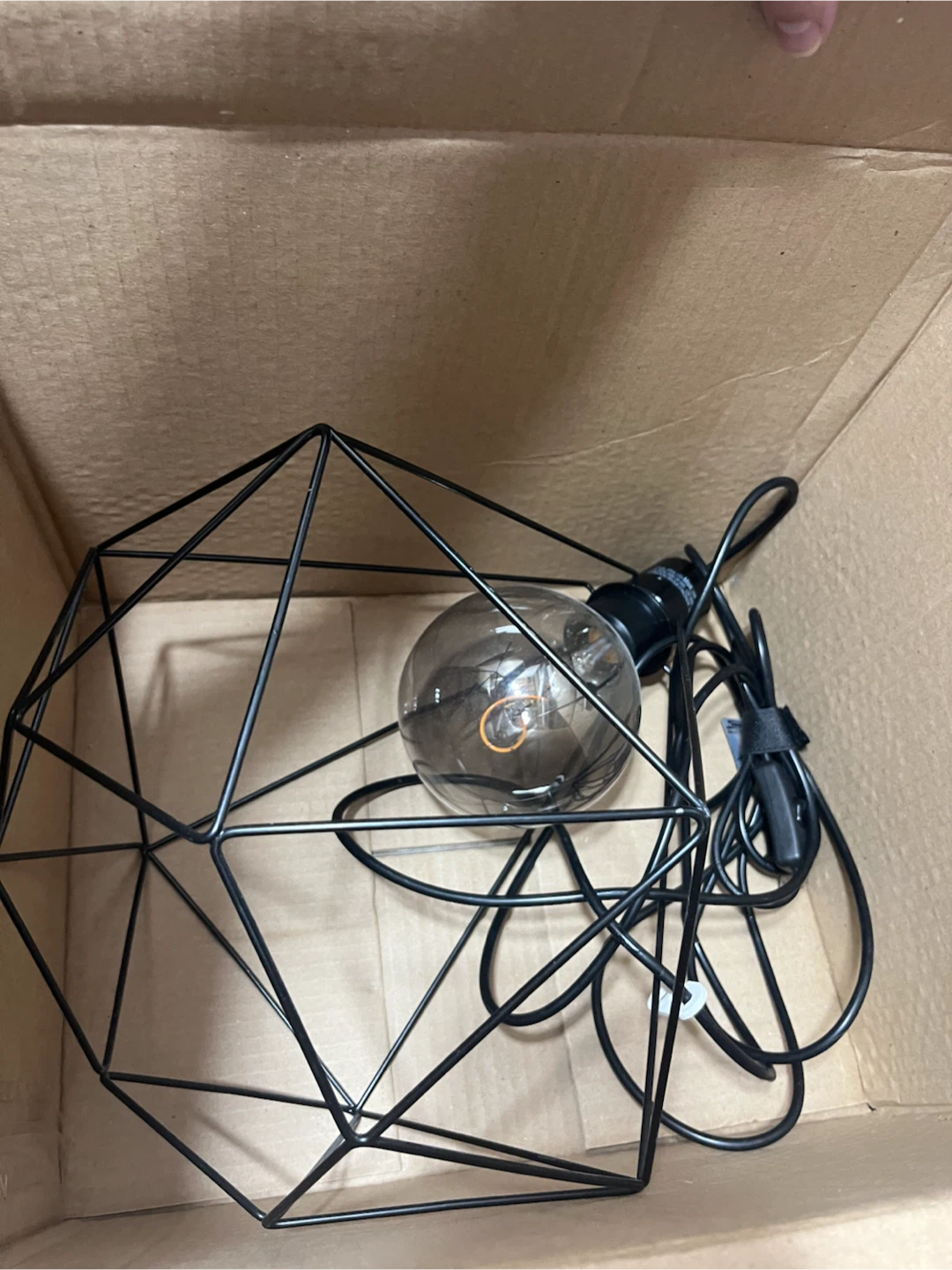 Black Geometric Metal Pendant Light