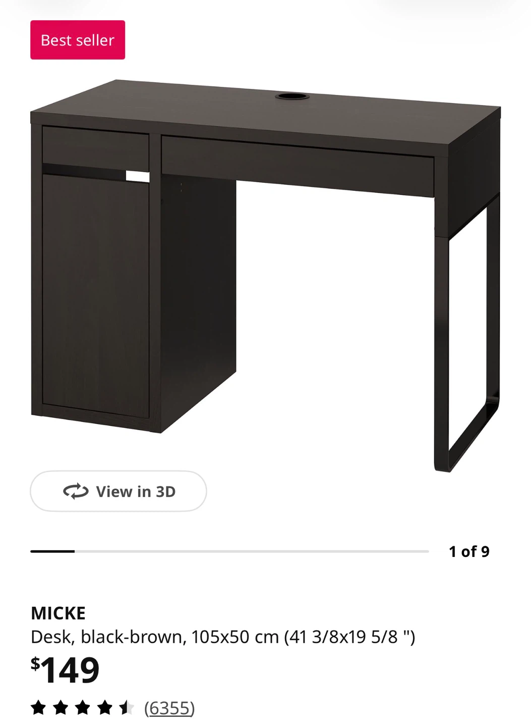 Black desk with storage - photo 4