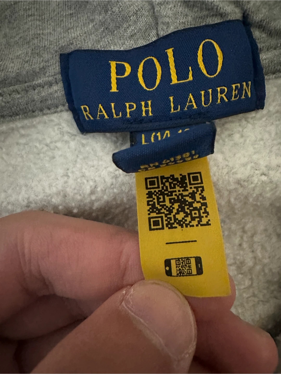REAL/AUTHENTIC Polo Ralph Lauren grey zip-up hoodie size L 14-16 - photo 3