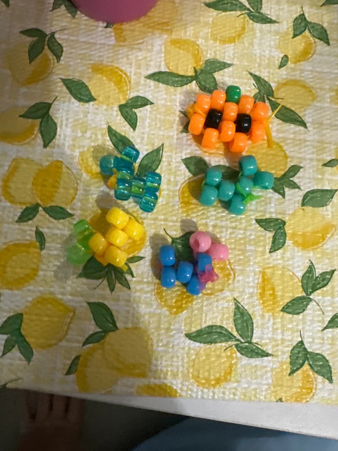 Set of 5 handmade pony bead animal charms