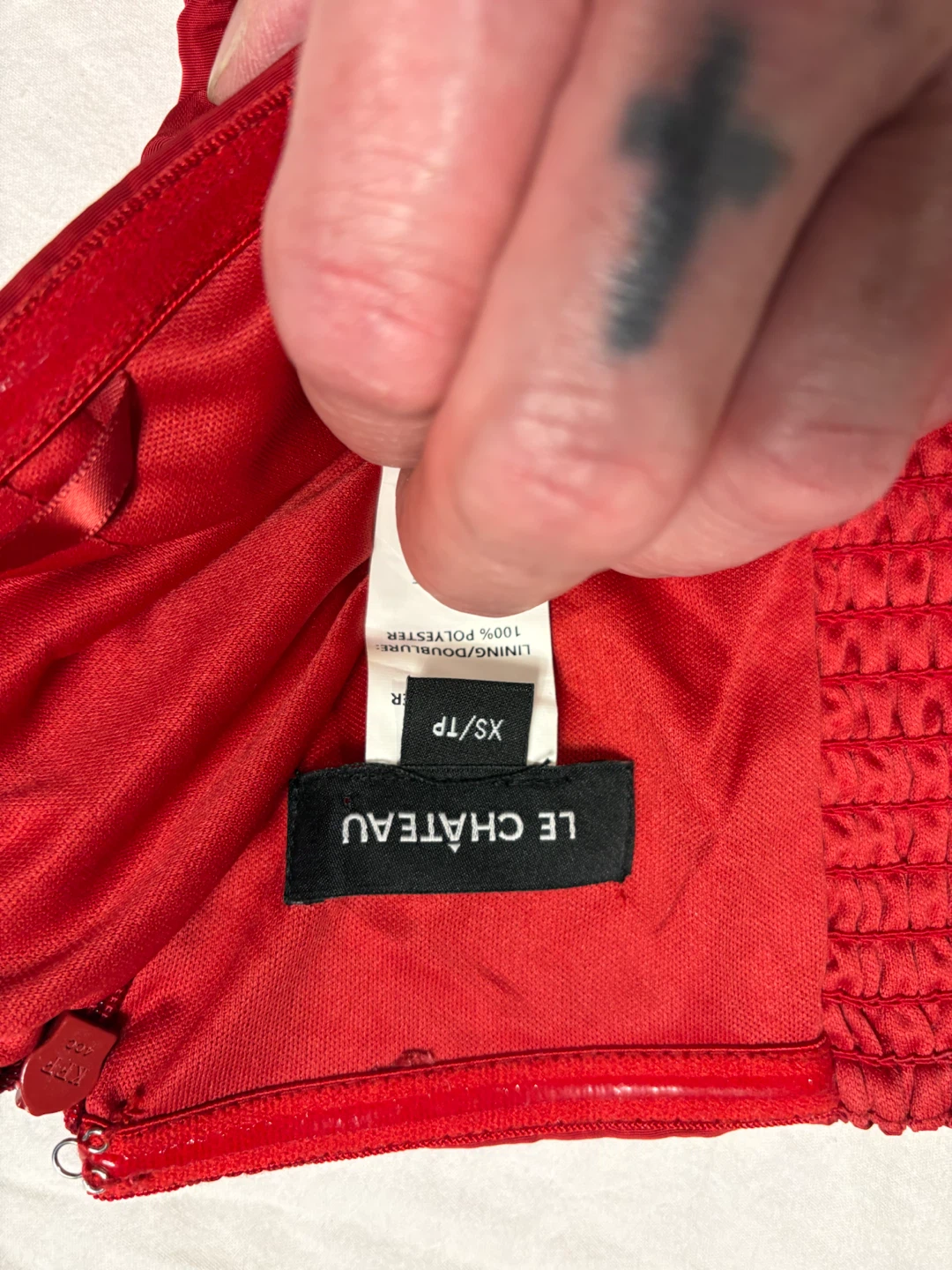 Le Château Red Strapless Top - photo 2