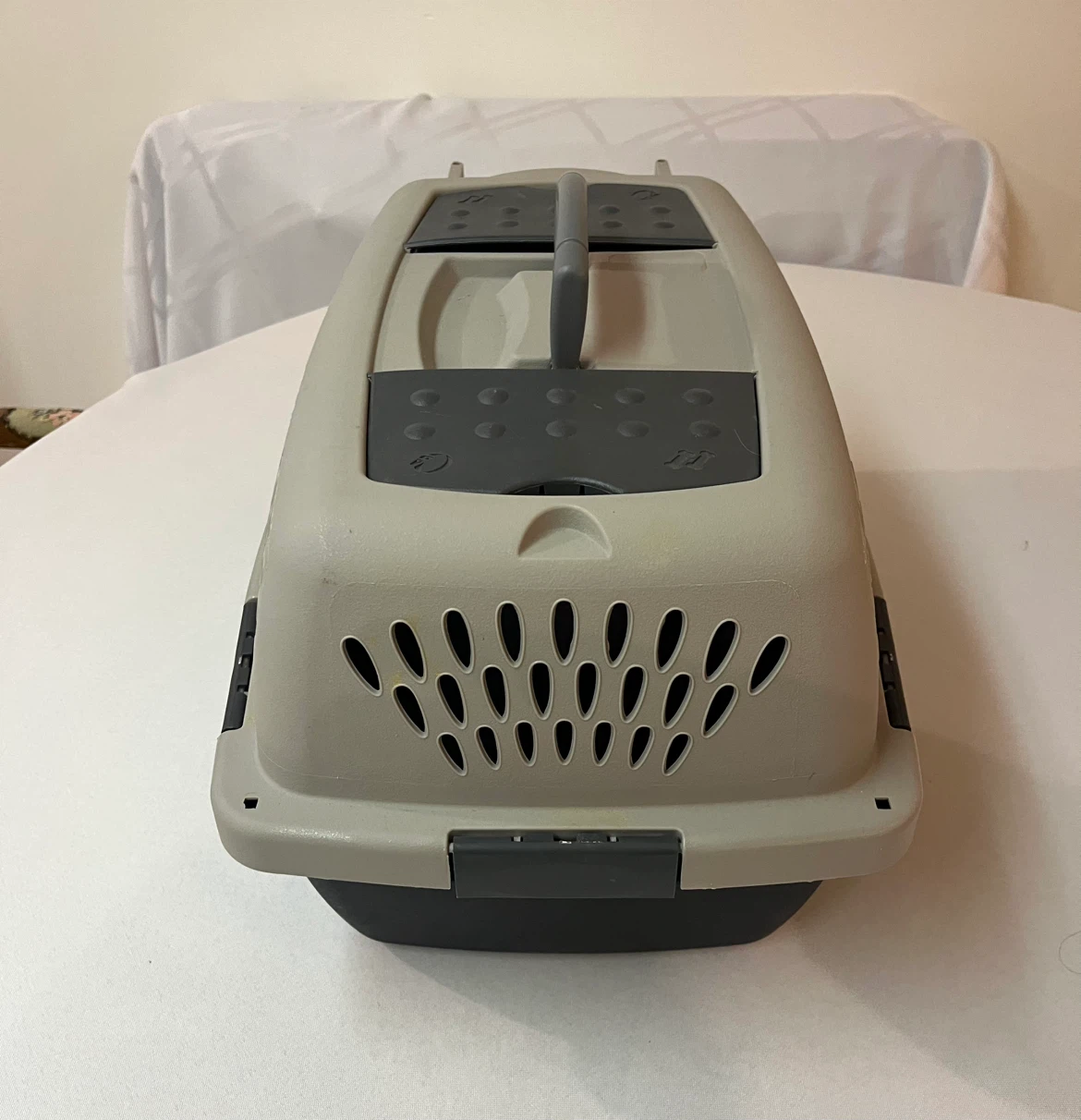 Grey Cat Carrier / Hard Shell / Like New