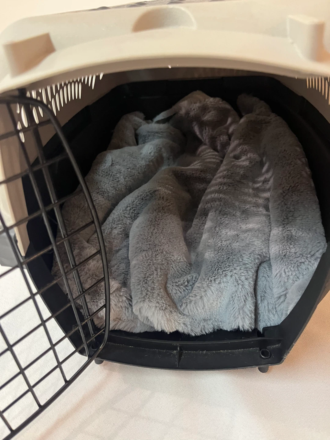 Grey Cat Carrier / Hard Shell / Like New - photo 4