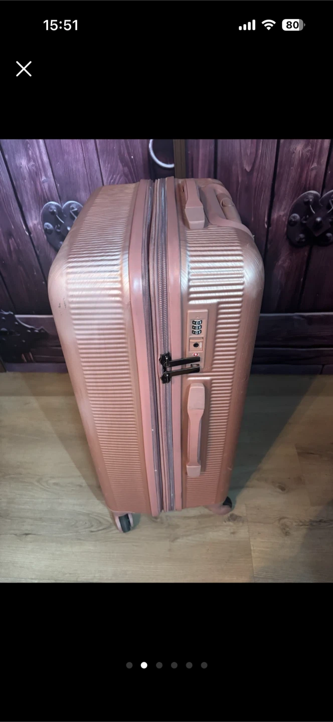 Medium Champs Rose Gold Hardside Spinner Luggage
