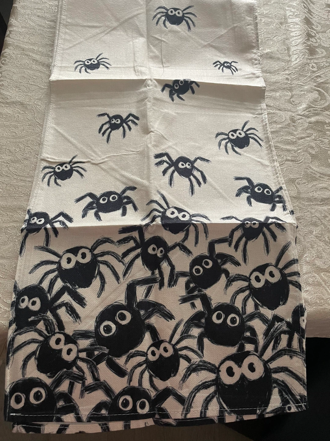 NEW! Halloween Spider Pattern Table Runner