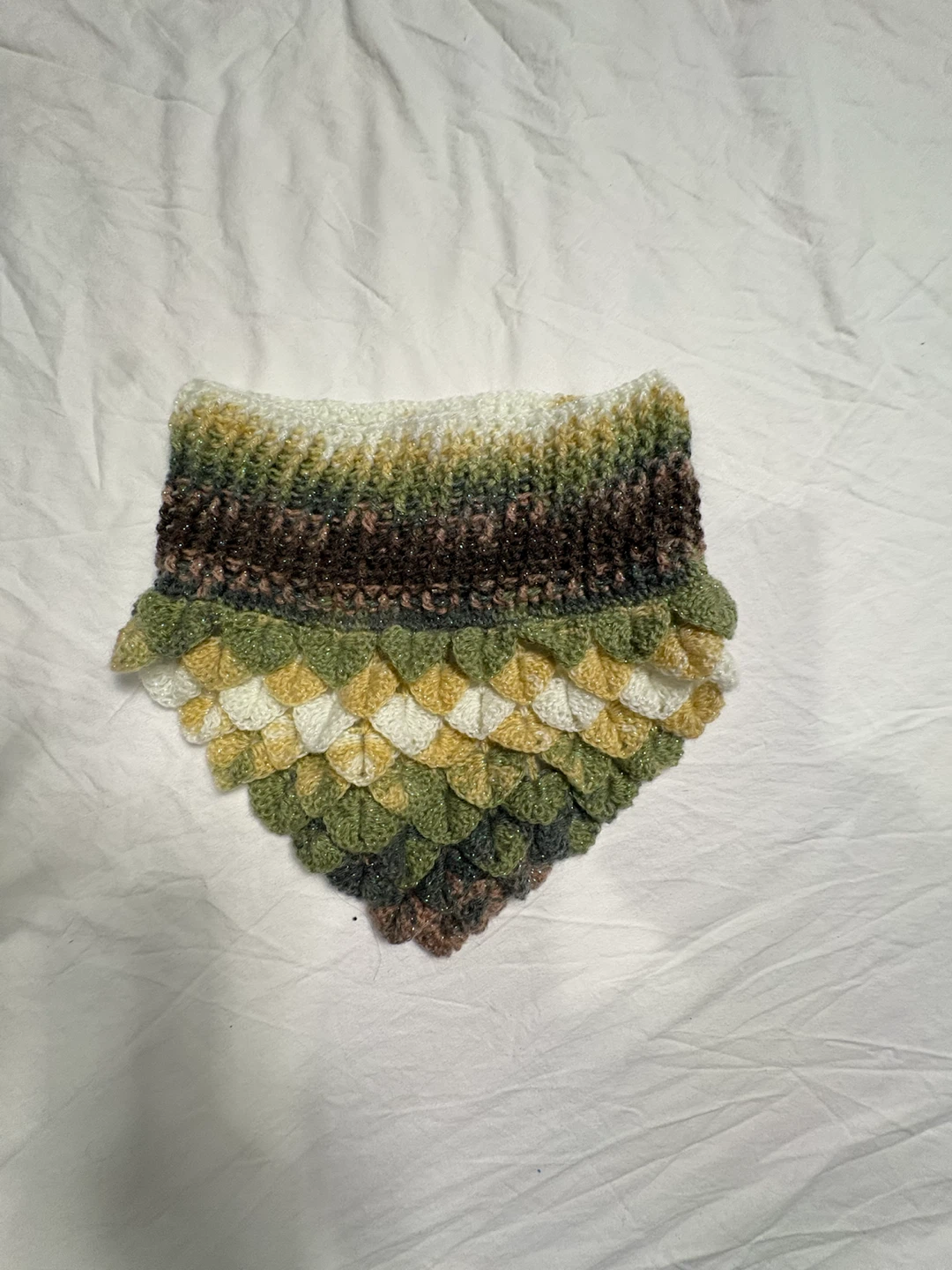 Handmade Crocheted Dragon Scale Cowl