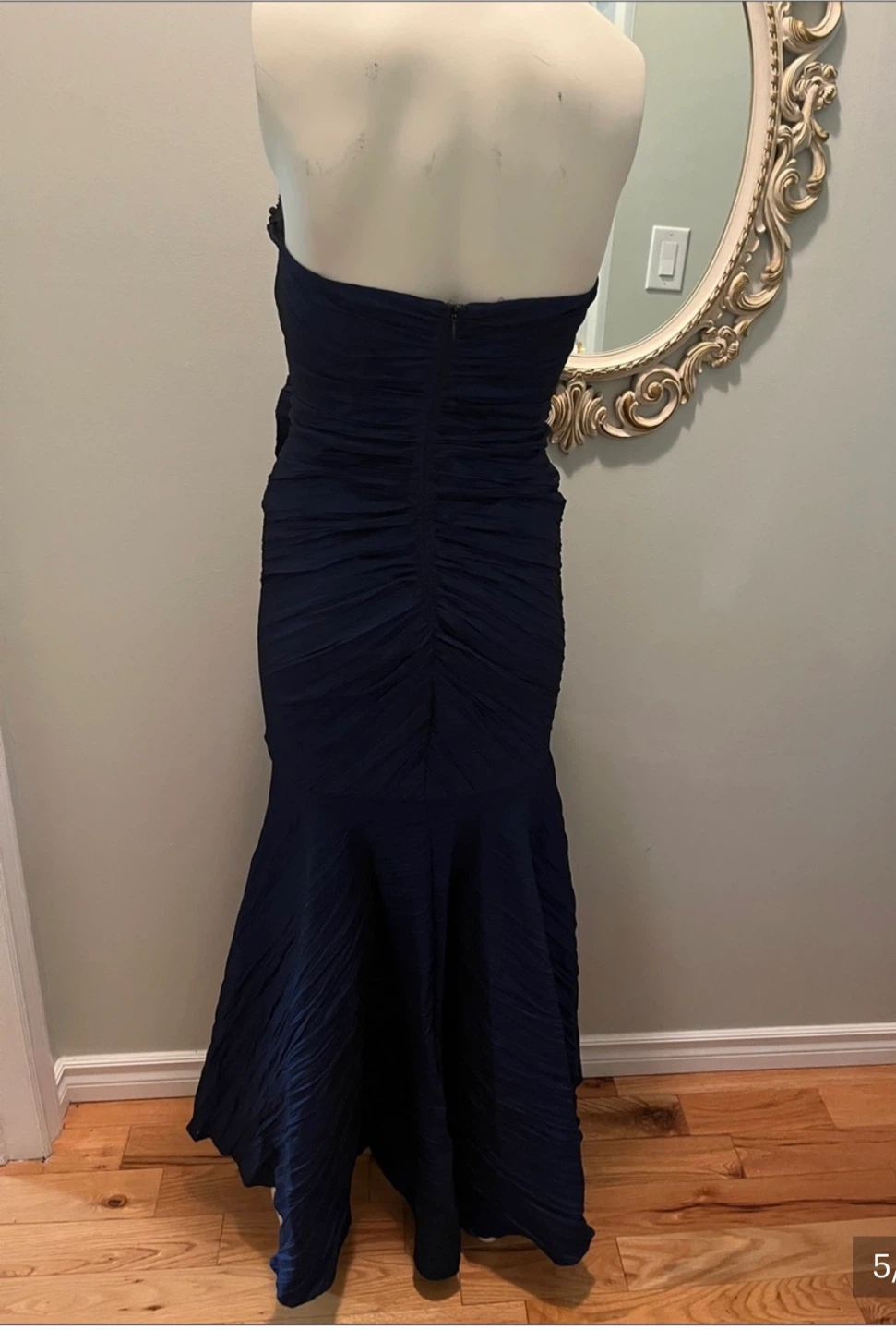 Laura size 2 Navy Blue Strapless Evening Gown - photo 2
