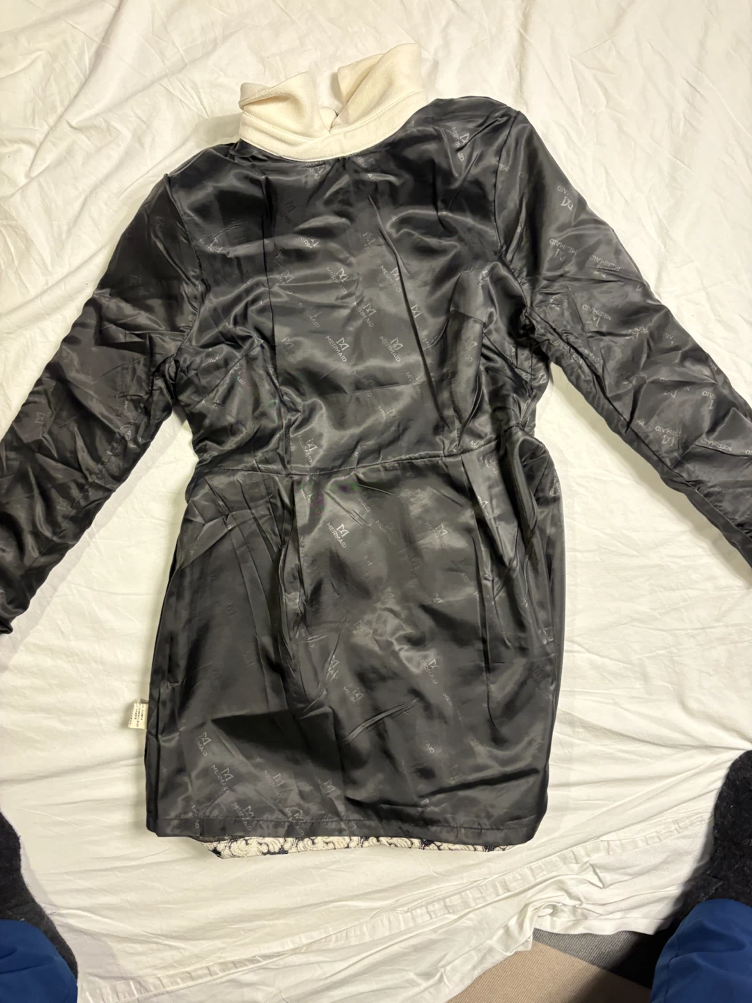 Mermaid Black and White Patterned Jacket
