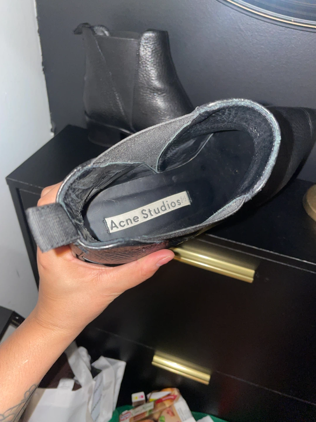 Acne Studios Jensen Pointy Toe Booties - Black - photo 4