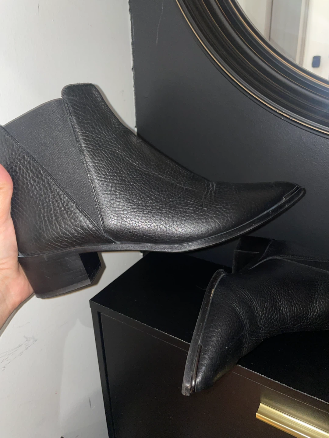 Acne Studios Jensen Pointy Toe Booties - Black - photo 5
