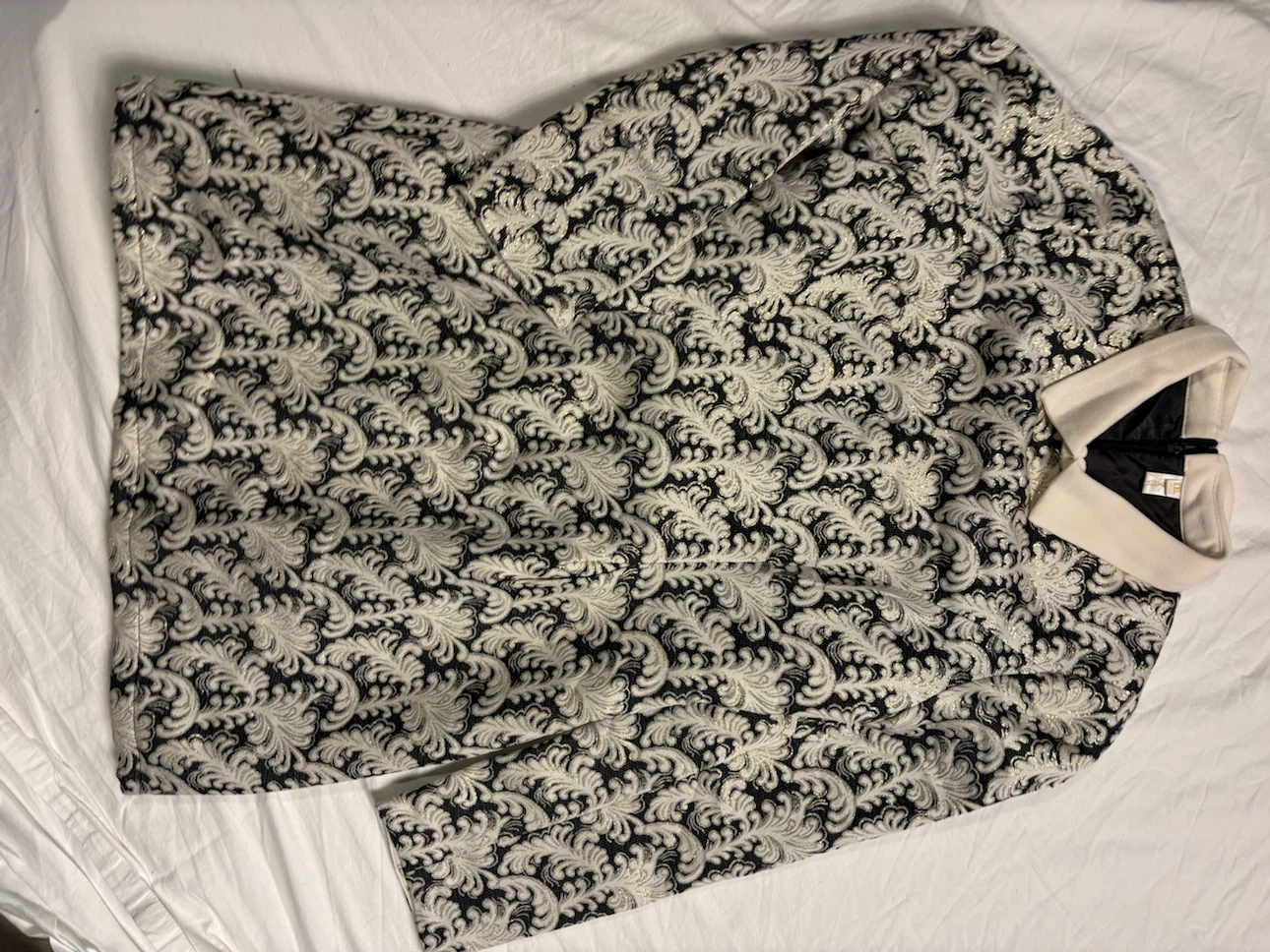 Mermaid Black and White Patterned Jacket - photo 4