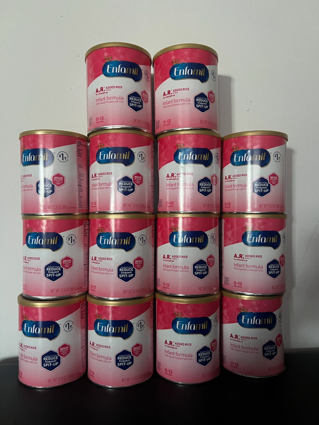 14 Cans of Enfamil A.R. Infant Formula