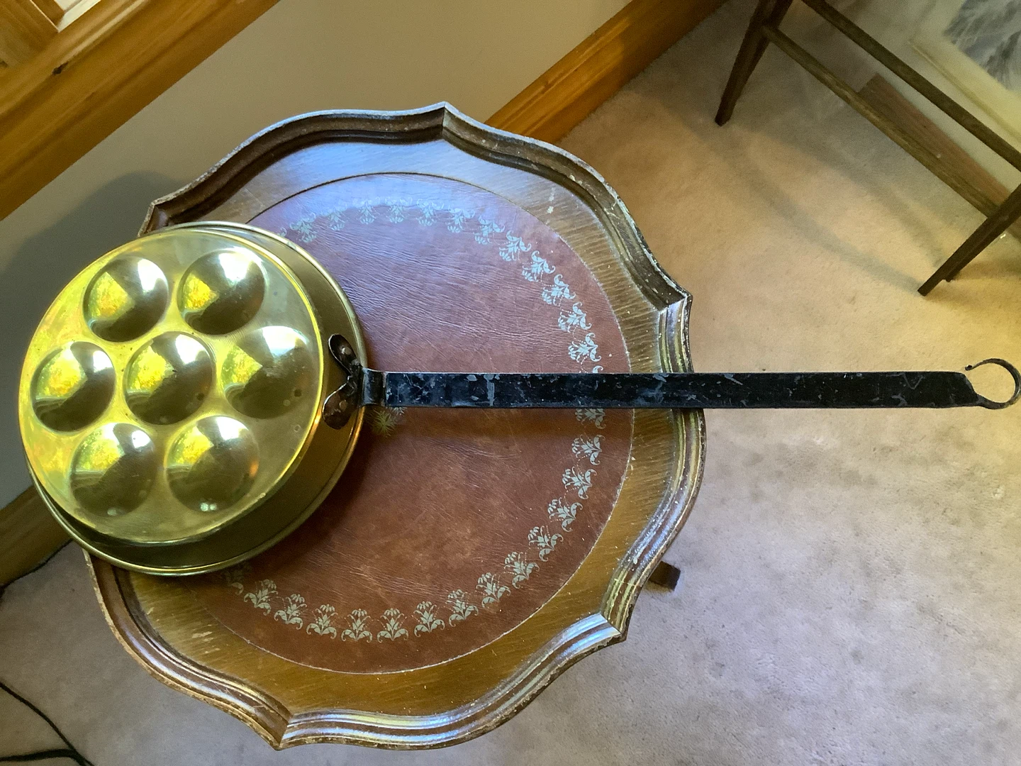 Vt Brass 7 Egg Poacher Pan w Long Metal Handle 🐞 - photo 5