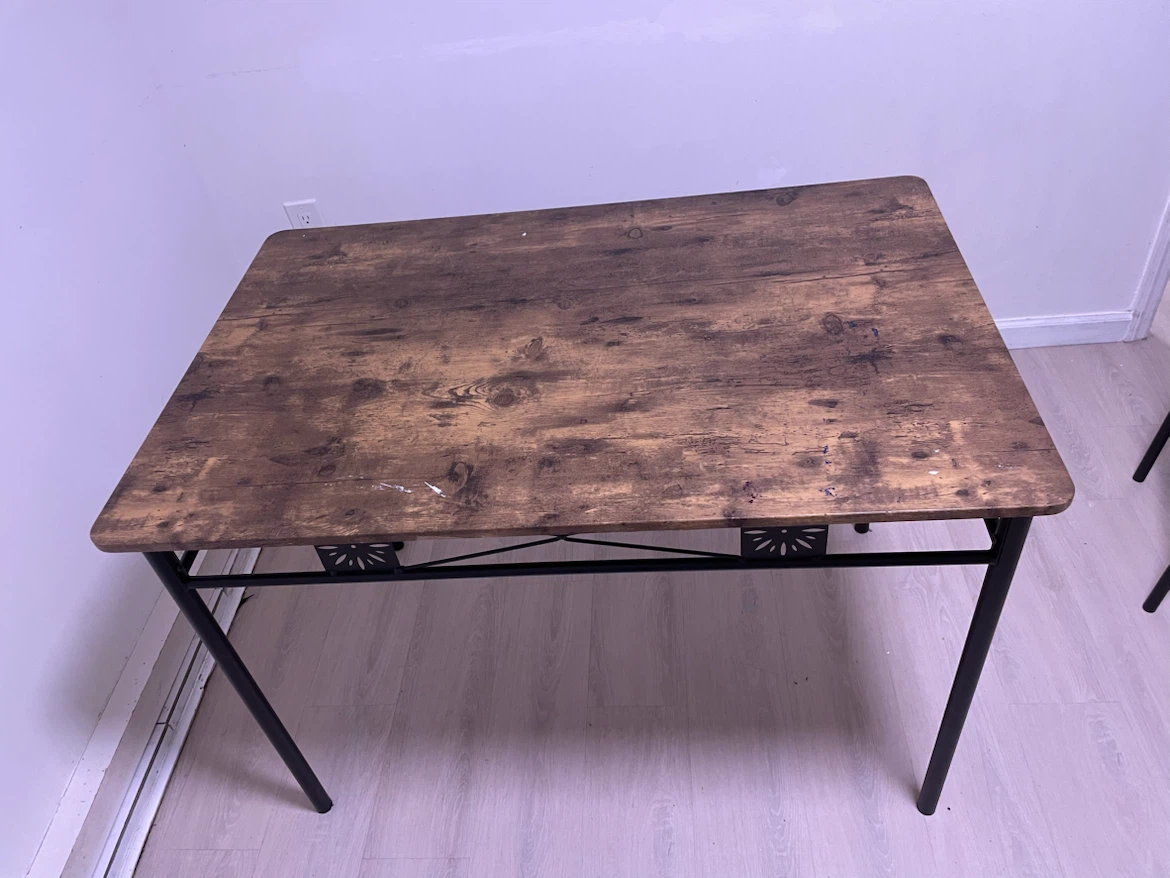 Rustic Industrial Style Dining Table