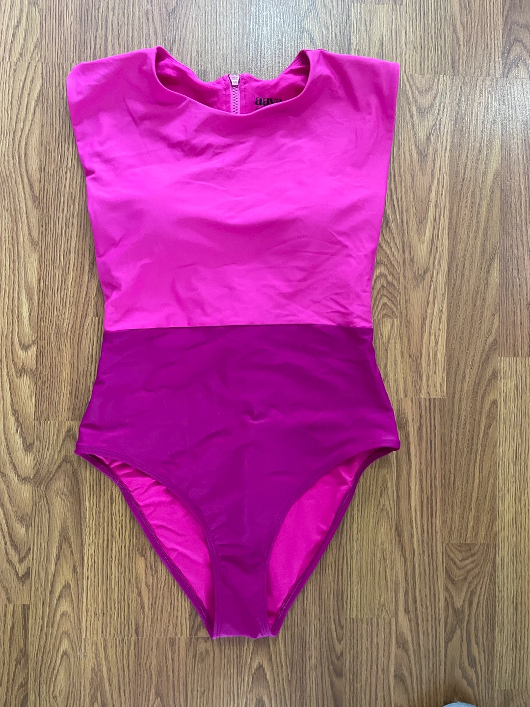 Aava women’s 8 Selena swimsuit, zip-up, pink colourblock