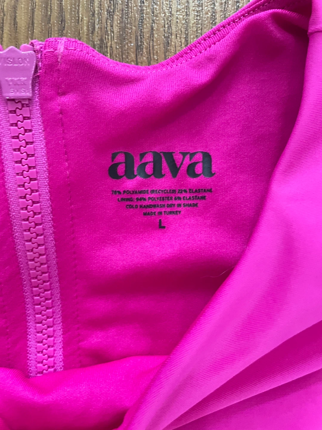 Aava women’s 8 Selena swimsuit, zip-up, pink colourblock - photo 2
