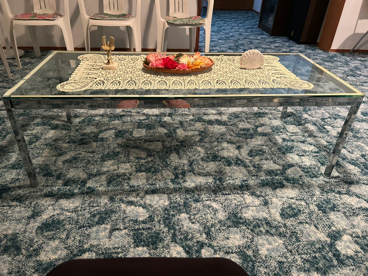 Chrome and Glass Coffee Table
