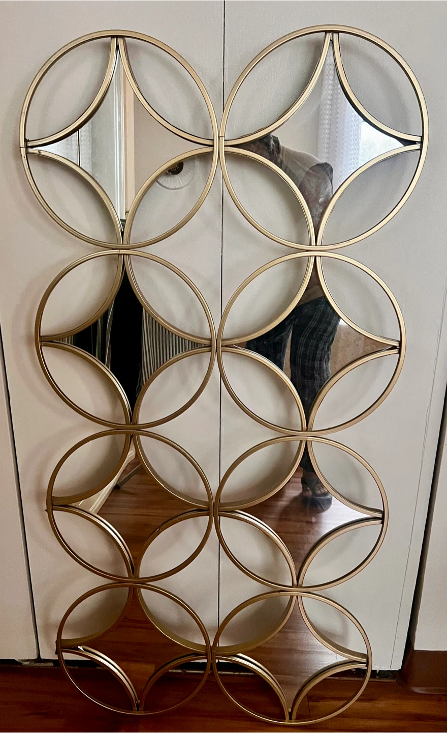 Gold Circle Geometric Wall Mirror
