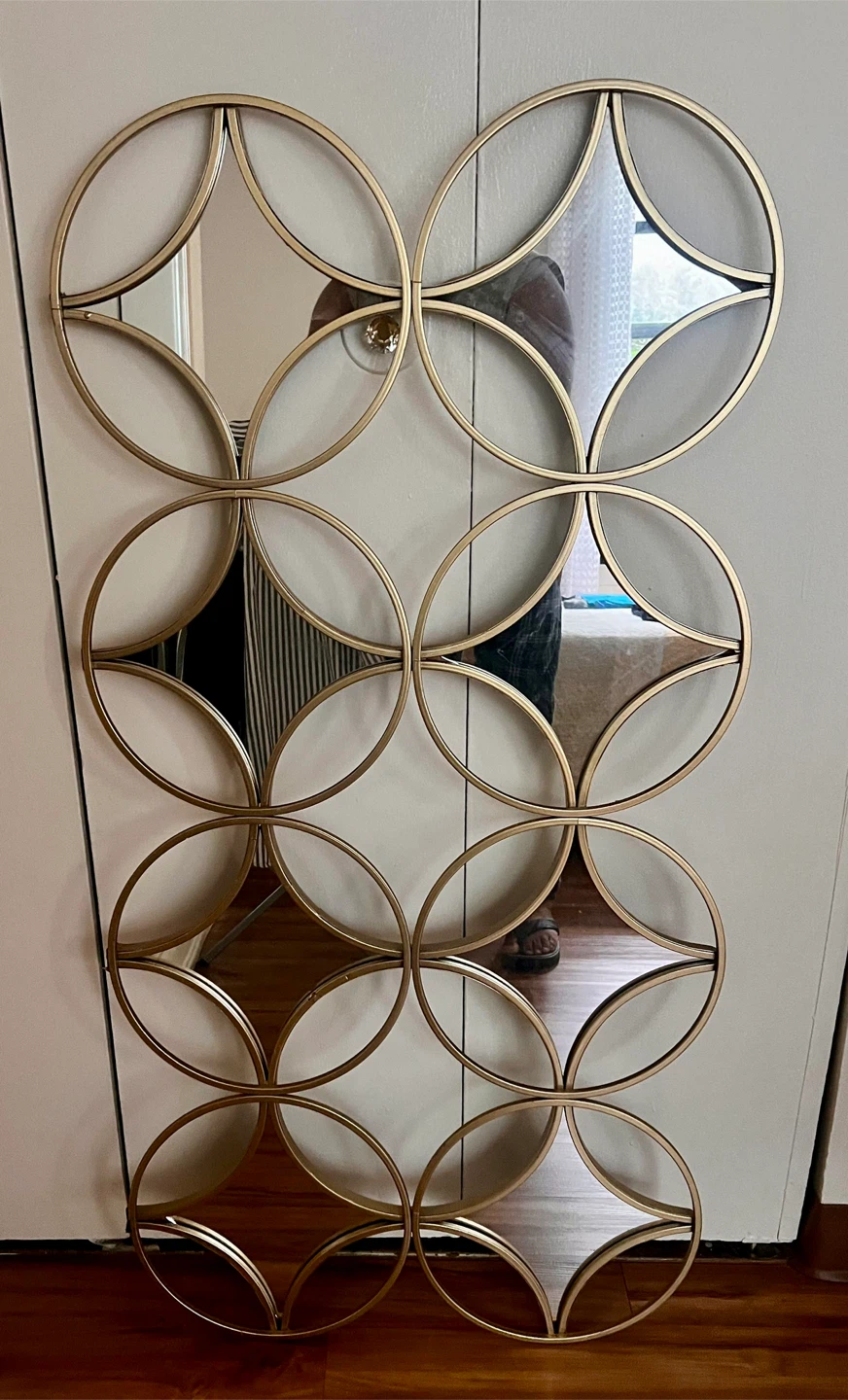 Gold Circle Geometric Wall Mirror - photo 2
