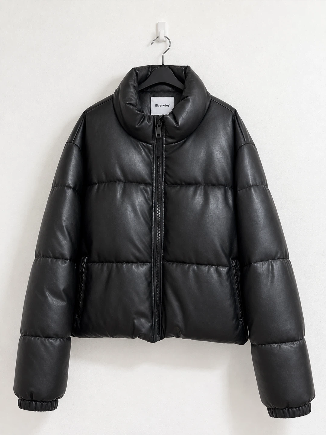 Bluenotes Black Faux Leather Puffer Jacket